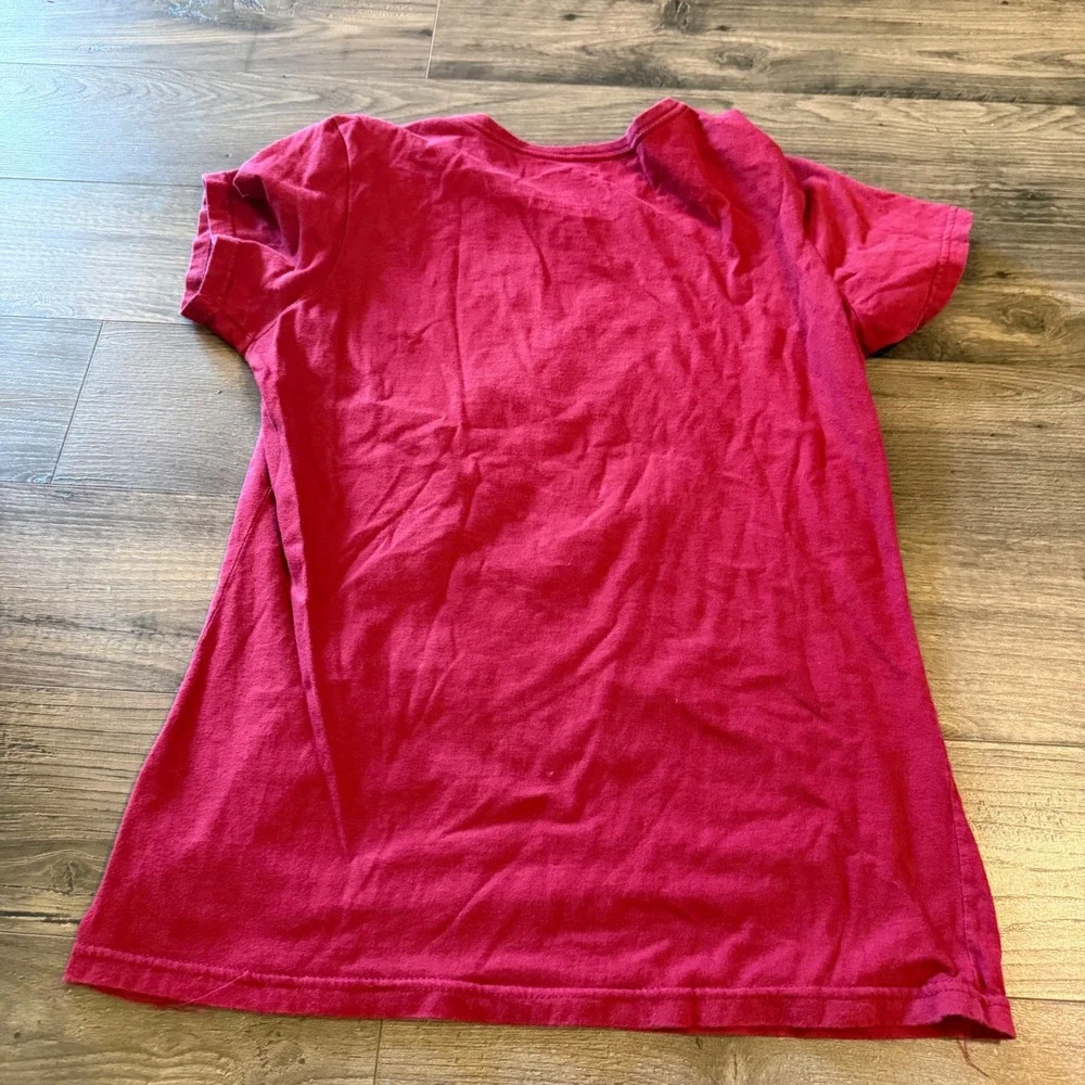 Nike Alabama Crimson Tide Houndstooth A Logo T-Shirt Red Slim Fit Girls‎ Large
